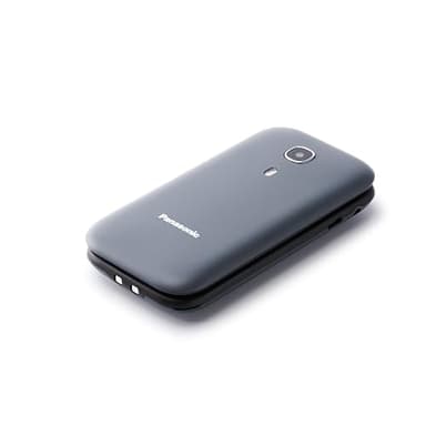 Panasonic KX-TU400EXG 2G, Seniorenhandy zum Aufklappen ohne Vertrag (SOS-Notruftaste, große getrennte Tasten, große Schrift, kabelloses Gerät), grau