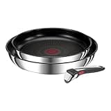 Tefal Ingenio Preference On 3-teiliges Pfannenset abnehmbarer Griff, 24/28 cm, stapelbar, platzsparend, Pfannenset Induktion mit Antihaftversiegelung, einfache Handhabung und Reinigung, L97493