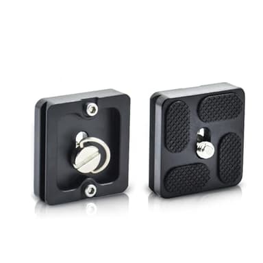 Hilandkom PU 40 Schnellwechselplatte 1/4 Stativgewinde Arca-Swiss Standard, kompatibel mit DSLR- und spiegellosen Kameras, geeignet für Canon, Nikon, Sony, rutschfestes und leichtes Design (PU 40)