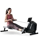 SportPlus Rudergerät klappbar für Zuhause - Rowing Equipment - Magnetwiderstand 8 Stufen - LCD-Computer & Tablethalterung - extra kompaktes & leistungsstarkes Indoor Rudergerät für Zuhause