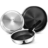 LEBENLANG Pfannenset abnehmbarer Griff - 4 Tlg. In 22/24/28cm Wabenstruktur I Antihaft Bratpfanne Ofenfeste Pfanne mit abnehmbarem griff Induktion Pfannen Set Wabenpfanne Brat- & Universalpfannen Pan