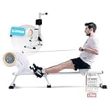 SportPlus Rudergerät für zuhause klappbar - Heimtrainer Rudergerät 8 Widerstandsstufen - leises Magnetbremssystem - Rudermaschine für zuhause - Designed in Germany - bis 150kg belastbar