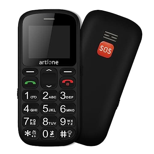 artfone CS181 Seniorenhandy Ohne Vertrag, Dual SIM 2G GSM Handy mit Großen Tasten, SOS Notruftaste, Taschenlampe, Großtastenhandy mit Ladestation,800mAh Akku, FM-Radio,1,77 Zoll Farbdisplay, Schwarz