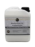Leintrade Kiesbinder/Kiesverfestiger (2,5L) Bindemittel zum Verbinden von Kieselsteinen oder Schotter Aller Art in einem 2,5L Kanister. Mulchbinder, Gartenbahn, Steinweg.