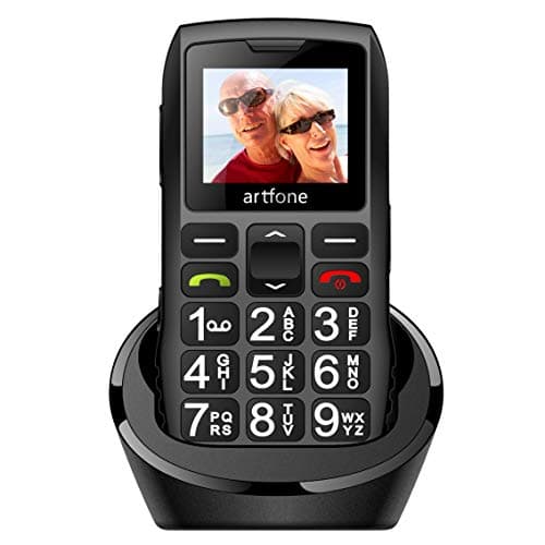 artfone C1+ Mobile Seniorenhandy ohne Vertrag | Dual SIM mit Notruftaste | Rentner Handy große Tasten | 1800 mAh Akku Lange Standby-Zeit | Großtastenhandy mit Ladestation | 1,77 Zoll Farbdisplay