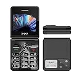 XGODY S200 Großtasten-Klapphandy ohne Vertrag für Senioren, einfach zu bedienendes GSM-Mobiltelefon, 1300mAh Akku, Type-C-Anschluss, Dual-SIM, 2,4" Farbdisplay, FM-Radio, Bluetooth-Schwarz