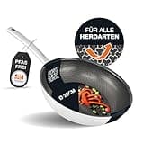 Moritz & Moritz Edelstahlpfanne Wabenstruktur 28cm mit Keramikbeschichtung der neuesten Generation - für alle Herdarten geeignet - Antihaft Pfanne mit rundem Rand zum Kochen, Braten und Schmoren