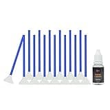 UES FFR24 Sensor Reinigungsset für Vollformat DSLR und Spiegellose Kameras - 14x 24mm Mikrofaser Swabs einzeln verpackt, 15ml Flüssig-Reiniger, für CMOS/CCD Sensoren, kompatibel mit Sony, Canon, Nikon