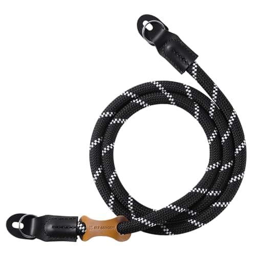 K&F CONCEPT Kameragurt Kamera Schultergurt Camera Strap Kamera Tragegurt geeignet für DSLR SLR oder spiegellosen Kameras (Schwarz-Weiß)