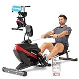 SportPlus Rudergerät für zuhause klappbar - extra leises Magnetbremssystem, Heimtrainer Rudergerät klappbar - Indoor Rudermaschine Fitness - Home Gym Fitness - Rudergerät bis 150kg