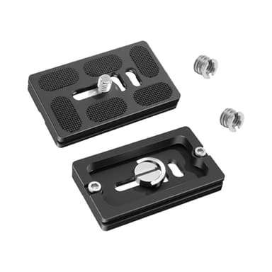 Alriedy Schnellwechselplatte,Arca Swiss Stativ Adapter Mik Adapterplatte Kompatibel mit 1/4 Zoll Stativgewinde 2er Pack Für DSLR Spiegellose Kameras Canon Nikon Sony Leicht Aluminium rutschfest