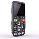 artfone C1 Seniorenhandy ohne Vertrag, 2G GSM Mobiltelefon mit SOS Notruffunktion, Großen Tasten Handy für Senioren, Taschenlampe, FM Radio, Kamera, 1800mAh Akku, Schwarz