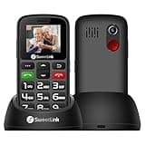 SweetLink S2 Handy für Senioren Ohne Vertrag Dual SIM 2G GSM,1400mAh Akku Seniorenhandy Ohne Vertrag,1,77 Zoll Farbdisplay Großtastenhandy mit Ladestation, SOS Notruftaste, Taschenlampe, FM-Radio