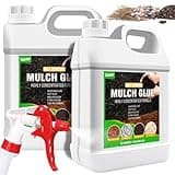 Mulchkleber - 4L Kiesbinder Mulch kleber zum Verkleben von Steinen, Rinde, Gartenwegen - Ungiftig Gebrauchsfertig Landschaft Kies Binder mit Sprühgerät für Landschaftsbau, Mulches, Blätter, Garten