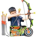 Jinxful Pfeil und Bogen Kinder, Spielzeug ab 3-12 Jahre Junge Kinderspielzeug ab 3-6 Jahre Geschenk Mädchen 3-10 Jahre Outdoor Spiele für Kinder Zielscheibe Bogenschießen