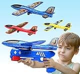 Joozmui Flugzeug Spielzeug für Draußen, Outdoor Spielzeug ab 3 4 5 6 7 8 Jahre Junge Outdoor Spiele für Kinder Styroporflieger Kinder Geschenk Junge 3-8 Jahre Garten Kinderspielzeug